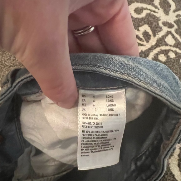 AE super stretch X skinny jeans - size 4 Long - Picture 6 of 6